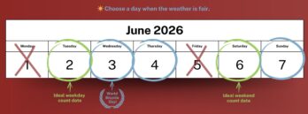 Calendar showing the Pedal Poll dates in June 2026