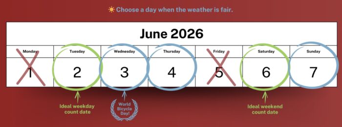 Calendar showing the Pedal Poll dates in June 2026